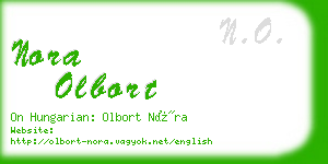 nora olbort business card